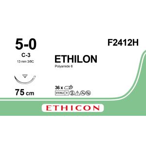 Ethilon zwart 5-0, C-3 naald, F2412H, 36 stuks