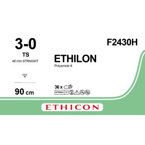 Ethilon zwart 3-0, TS naald, F2430H, 36 stuks