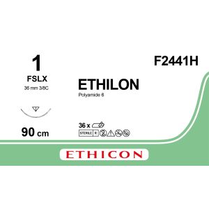 Ethilon zwart 1, FSLX naald, F2441H, 36 stuks