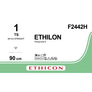 Ethilon zwart 1, TS naald, F2442H, 36 stuks