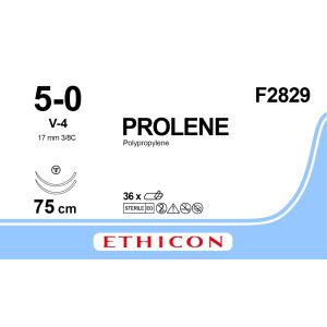 Prolene blauw 5-0, V-4 naald, F2829, 36 stuks