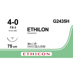 Ethilon groen 4-0, FS-3 naald, G2435H, 36 stuks