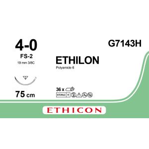 Ethilon groen 4-0, FS-2 naald, G7143H, 36 stuks