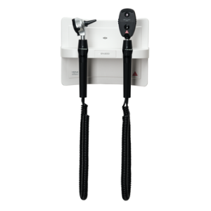 Heine EN 200 wandtransformator met BETA 200 LED F.O. otoscoop en BETA 200 LED oftalmoscoop