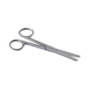 Chirurgische schaar linkshandig stomp/stomp 14 cm recht RVS