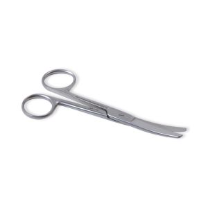 Chirurgische schaar linkshandig stomp/stomp 11 cm gebogen RVS