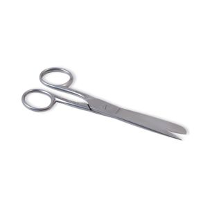 Huishoudschaar linkshandig 18 cm RVS