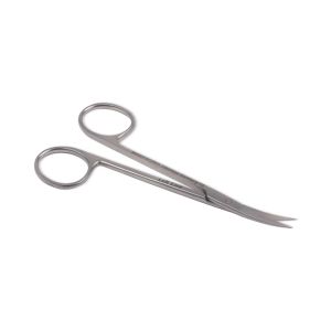 Irisschaar linkshandig 11 cm gebogen RVS