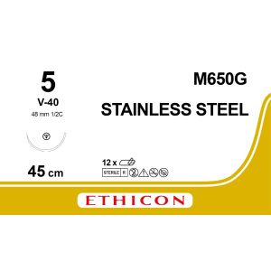 Stainless Steel Sil 5, V-40 naald, M650G, 12 stuks