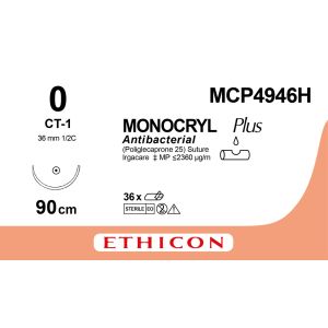 Monocryl Plus violet 0, CT-1 naald, MCP4946H, 36 stuks