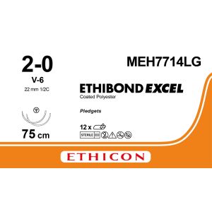 Ethibond Excel groen/wit 2-0 V-6 +4RC PLDGT FRM, MEH7714LG, 12 stuks