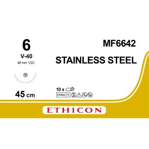 Stainless Steel Sil 6, V-40 naald, MF6642, 10 stuks