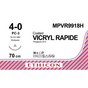 Vicryl Rapide ongek. 4-0, PC-3 PRIM MP naald, MPVR9918H, 36 stuks