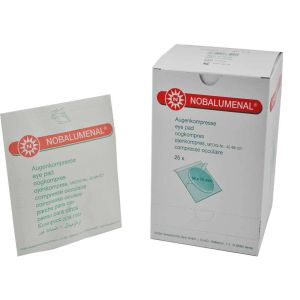 Nobalumenal steriel oogkompres ovaal, 25 stuks