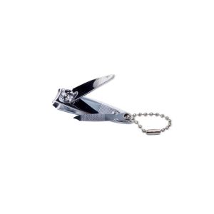 Nagelknipper (hand) met ketting en 9 mm bek, verchroomd