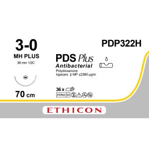 PDS Plus violet 3-0, MH PLUS naald, PDP322H, 36 stuks