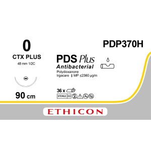 PDS Plus violet 0, SGLE ARMED CTX PLUS naald, PDP370H, 36 stuks