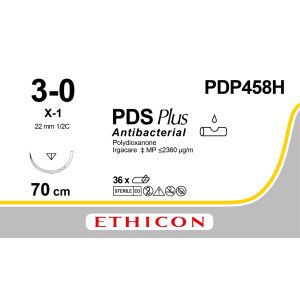 PDS Plus CLR ongekleurd 3-0, PDP458H naald, 36 stuks