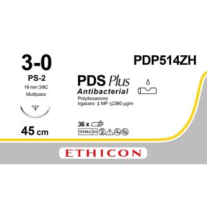 PDS Plus violet 3-0, PS-2 PRIME MP naald, PDP514ZH, 36 stuks