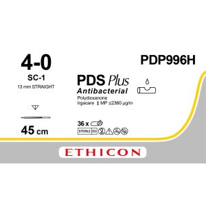 PDS Plus violet 4-0, SC-1 naald, PDP996H, 36 stuks