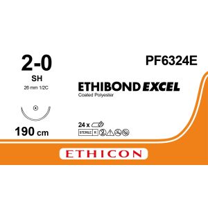 Ethibond Excel groen 2-0, SH naald, PF6324E, 24 stuks