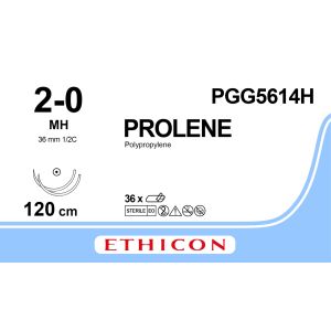 Prolene blauw 2-0, MH naald, PGG5614H, 36 stuks