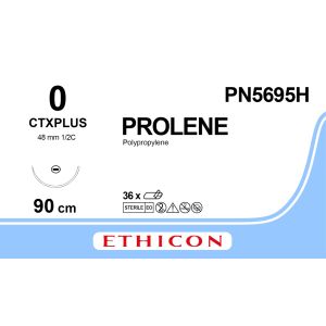 Prolene blauw 0, CTX PLUS naald, PN5695H, 36 stuks