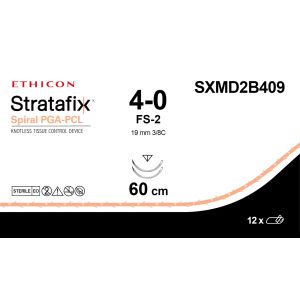Stratafix ongekleurd 4-0, FS-2 naald, SXMD2B409, 12 stuks