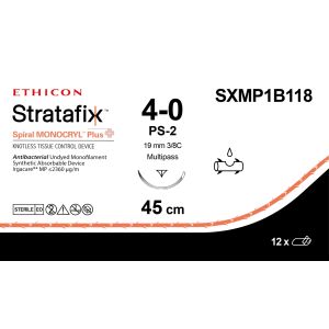 Stratafix ongekleurd 4-0, PS-2 PRIME MP naald, SXMP1B118, 12 stuks
