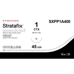 Stratafix violet 1, CTX naald, SXPP1A400, 12 stuks