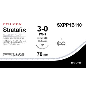Stratafix violet 3-0, PS-1 PRIME MP naald, SXPP1B110, 12 stuks