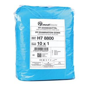 Schort PP blauw, 10 stuks