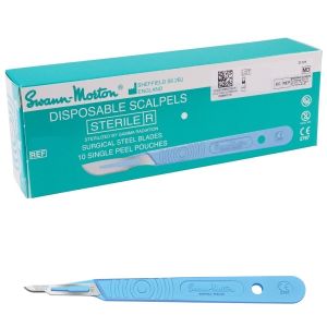 Swann Morton wegwerp scalpels RVS, steriel, nr. 15T