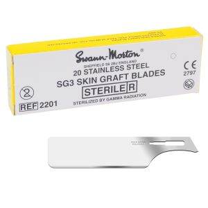 Swann Morton minor skin graft scalpelmesjes RVS, steriel, nr. SG3