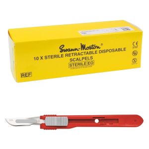 Swann Morton intrekbare scalpels RVS, steriel, nr. 20 (10 st.)