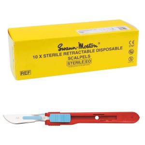 Swann Morton intrekbare scalpels RVS, steriel, nr. 22 (10 st.)