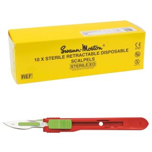 Swann Morton intrekbare scalpels RVS, steriel, nr. 23 (10 st.)