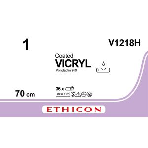 Vicryl violet 1, V1218H, 36 stuks