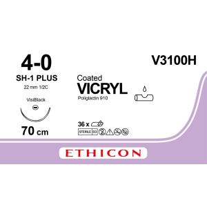 Vicryl violet 4-0, SH-1 PLUS VB naald, V3100H, 36 stuks