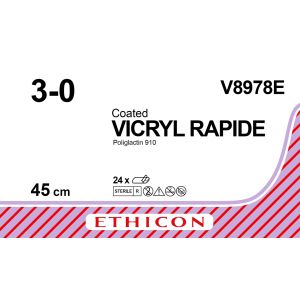 Vicryl Rapide ongekleurd 3-0, V8978E, 24 stuks