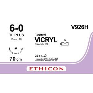 Vicryl gecoat violet 6-0, TF PLUS naald, V926H, 36 stuks