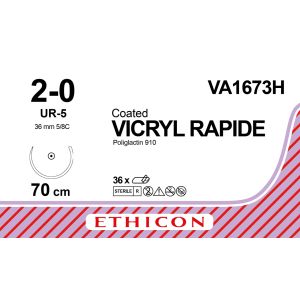 Vicryl Rapide ongekleurd 2-0, UR-5 naald, VA1673H, 36 stuks