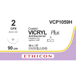Vicryl Plus violet gecoat 2, CPX naald, VCP1059H, 36 stuks