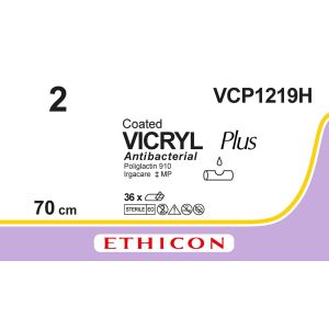 Vicryl Plus violet 2, VCP1219H, 36 stuks