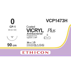 Vicryl Plus gecoat ongekleurd 0, CP-1 naald, VCP1473H, 36 stuks
