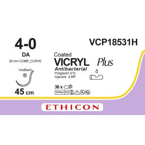 Vicryl Plus gecoat violet 4-0, DA VB naald, VCP18531H, 36 stuks