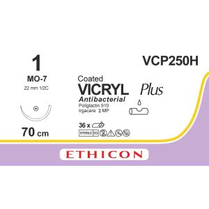 Vicryl Plus violet gecoat 1, MO-7 naald, VCP250H, 36 stuks