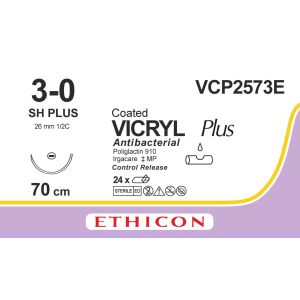 Vicryl Plus gecoat violet 3-0, SH PLUS CR naald, VCP2573E, 24 st.
