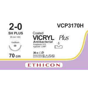 Vicryl Plus violet 2-0, SH PLUS VB naald, VCP3170H, 36 stuks
