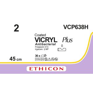 Vicryl Plus violet 2, VCP638H, 36 stuks